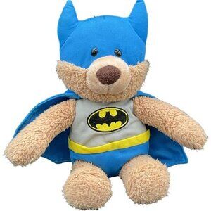 Gund Batman Teddy Bear Plush Toy With Blue Cape & Mask